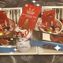 le plateau de noël avec bol