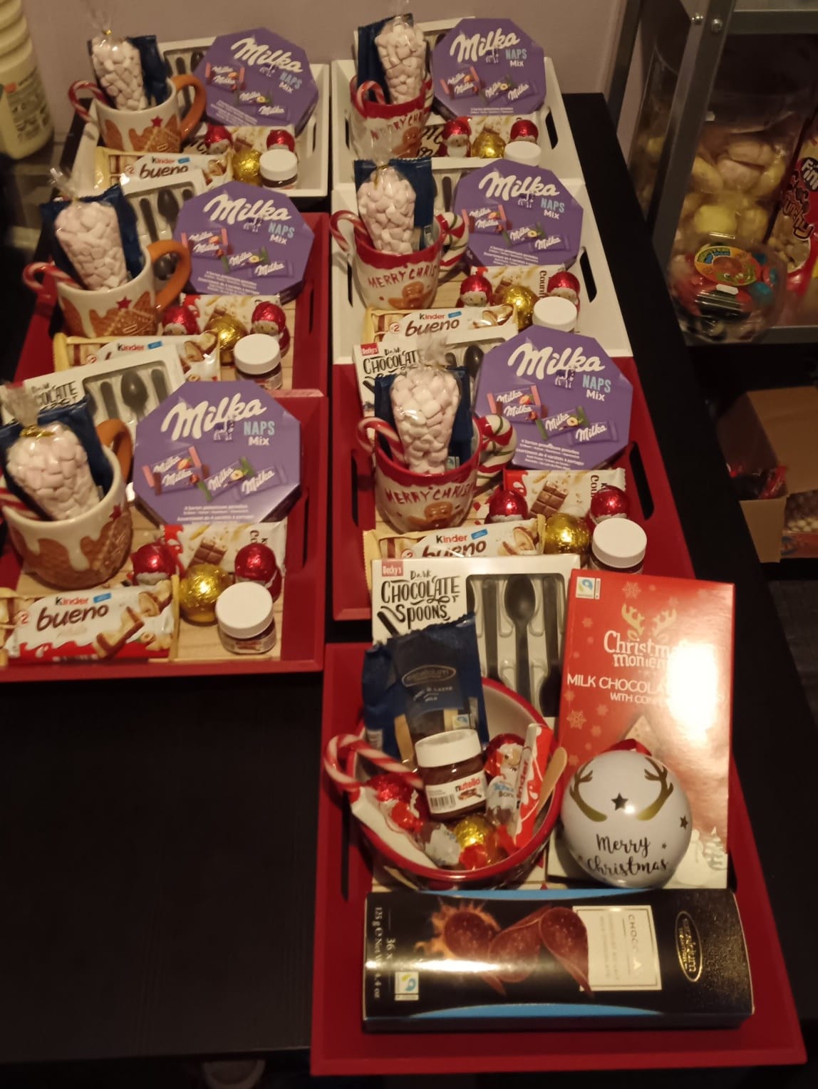 le plateau de noël avec bol